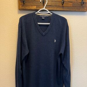 U.S. Polo Assn. Men's Deep Blue V-Neck Sweater